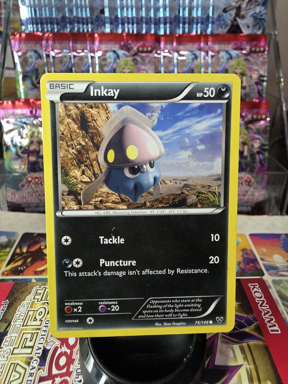 Inkay Pokémon Card - Yellow Border